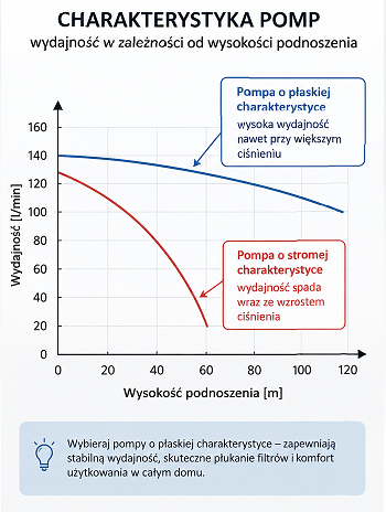 wydajność pompy głębinowej dla filtrów do wody
